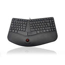 Acc A Shape Contour Wired Keyboard With Trackball