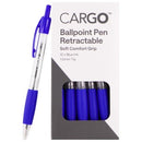 Cargo Ballpoint Pen Retractable Grip Medium 1.0mm Blue Box 12