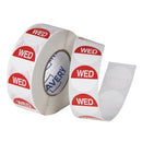 Avery Day Rotation Labels Wednesday Removable Round 937405 24mm Red Roll 1000
