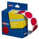 Avery Dot Stickers Dispenser 937243 24mm Round Red Pack 500