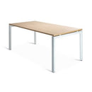 Novah Meeting Table 1800x900 White Frame Autumn Oak Top
