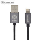 Moki Cable Braided Lightning Syncharge Gun Metal