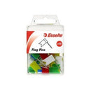 Esselte Flag Pins Assorted Colours Pack 50