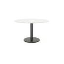 Polo Meeting Table Round 1200mm White / Black Frame