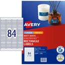 Avery Labels Permanent Laser Inkjet Printer 959018 / L7656 46 x 11.1mm 84 Per Sheet Matt Pack 2100