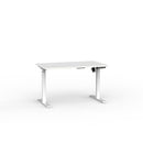 Haven Boost Electric Desk 1200x700 White Top White Frame