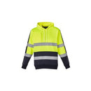 Syzmik Unisex Hi Vis Stretch Taped Hoodie Yellow/ Navy Large