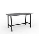 Cubit Bar Leaner 1800wx900d Silver Top/black Frame