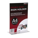 Deflecto Sign/Menu Holder Double Sided A4 Clear