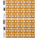 Filecorp C-Ezi Lateral File Labels Alpha Letter M 24 x 31mm Brown Sheet40