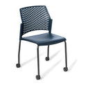 Punch Chair Black 4-leg On Castors