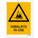 Safety Sign 'Forklifts In Use' 300 x 450mm