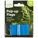 Icon Adhesive Flags Pop-Up 25 x 45mm Blue Pack 50