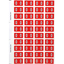 Filecorp ColourFind Lateral File Labels Number 0 25 x 42mm Red Sheet 40