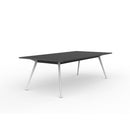 Team Boardroom Table 2400W x 1200D Black / White