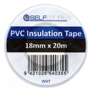 PVC Rubber Electrical Insulation Tape 18mm X 20m White Roll