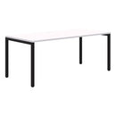 Avero Fixed Height Desk Single 1500 x 800mm Snow Velvet/Black