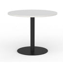 Polo Meeting Table Round 900mm White / Black Frame