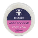 Relitape Zinc Oxide Tape 2.5cm x 5m White