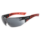Armour Safety Glasses Scope Speed Titanium Smoke Lens Red/Black
