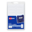 Avery Fabric Labels No Iron Permanent Washable Dryer Safe 40720 12.7 x44.5mm Pack 54