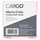 Cargo Memo Cube With Holder Large Full Size Assorted Colours