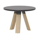 Ligna Coffee Table 600 Diameter Black Top Oak Legs
