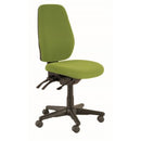 Aura Ergo Task Chair 3 Lever High Back Green Fabric