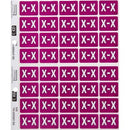 Filecorp C-Ezi Lateral File Labels Alpha Letter X 24 x 31mm Purple Sheet40