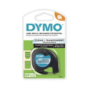 Dymo LetraTag Labelling Tape Plastic 12mm x 4m Black On Clear