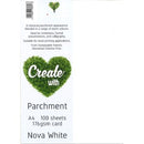 Create&Innovate Parchment Paper Card 176gsm A4 Nova White Pack 100
