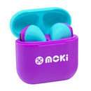 Mokipods Mini Tws Earphones For Kids Volume Limited Purple/aqua