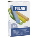 Milan Chalk Sticks Assorted Colours Pack 10
