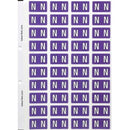 Filecorp ColourFind Lateral File Labels Alpha Letter N 25 x 42mm PurpleSheet 40
