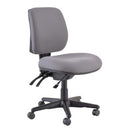 Roma Task Chair 3 Lever Mid Back Charcoal No Arms Unassembled