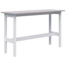 Modella II Narrow Leaner 1800x600 Silver Top White Frame