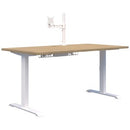 Pryme Fixed Height Desk Bundle 1200x700 Oak / White
