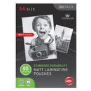 GBC Laminating Pouches Matt A4 80 Micron Pack 100
