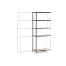 Kubix Shelving Middle Section Black Frame Atlantic Oak Shelves