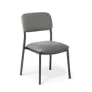 Fit Visitor Stacker Chair Black Frame Charcoal Vinyl