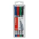 Stabilo 852 Overhead Projection Pen Water Soluble Fine Assorted ColoursSet 4
