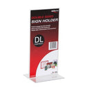 Deflecto Sign/Menu Holder Double Sided Portrait DLE Clear