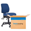Roma Task Chair 3 Lever Mid Back Dark Blue No Arms Unassembled