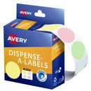 Avery Dot Stickers Dispenser 937378 24mm Round Pastel Pack 300
