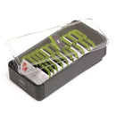 Marbig Business Card Indexed File Box 400 Card Capacity Grey & Lime