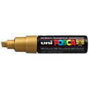 Uni Posca Marker PC-8K Chisel Tip Bold 8.0mm Gold