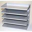 Fluteline Winmac Document Tray 5 Tier Grey
