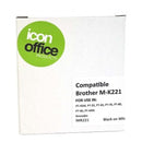 Icon Compatible Labelling Tape M-K221 9mm x 8m Black On White