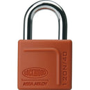 Lockwood Padlock With Red Jacket Shackle Opening 40mm Brass