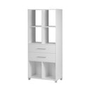 Zealand Cubby Hole 6 Cube 2 Drawers 800(w)x400(d)x1650(h)mm 18mm Melamine Panel White